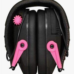 Black and Pink Noise-Cancelling Headphones